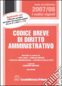 Codice breve di diritto amministrativo libro