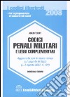 Codici penali militari e leggi complementari libro