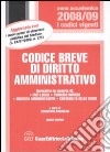 Codice breve di diritto amministrativo libro