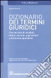 Dizionario dei termini giuridici libro