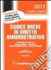 Codice breve di diritto amministrativo libro