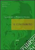 Il contributo (2010). Vol. 3 libro