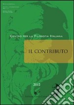 Il contributo (2012). Vol. 3 libro