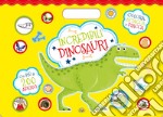 Incredibili dinosauri. Colora, attacca e stacca. Con adesivi. Ediz. a colori libro