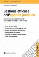 Gestione efficace dell'appalto pubblico. Esecuzione dei contratti di lavori, servizi e forniture libro