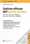 Gestione efficace dell'appalto pubblico. Esecuzione dei contratti di lavori, servizi e forniture libro