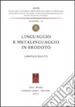 Linguaggio e metalinguaggio in Erodoto libro