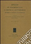 Studi di onomastica e critica letteraria offerti a Davide De Camilli libro