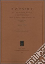 Dizionario dei nomi geografici e topografici dell'Egitto greco-romano. 5º supplemento (2006-2009) . Ediz. bilingue