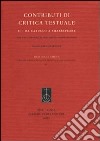 Contributi di critica testuale. Vol. 2: Da Catullo a Shakespeare libro di Giardina Giancarlo