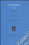 Coefore libro di Eschilo Galvani G. (cur.)