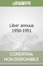 Liber annuus 1950-1951 libro