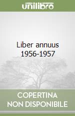 Liber annuus 1956-1957