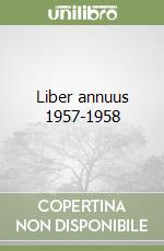 Liber annuus 1957-1958