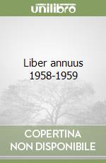 Liber annuus 1958-1959