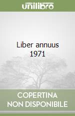 Liber annuus 1971 libro