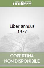 Liber annuus 1977 libro