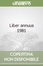Liber annuus 1981 libro