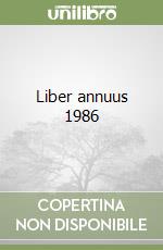 Liber annuus 1986 libro