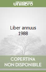 Liber annuus 1988 libro