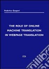 The role of online machine translation in Webpage translation libro