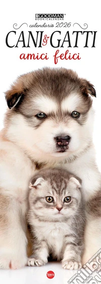 Cani & gatti amici felici. Calendario 2026 libro