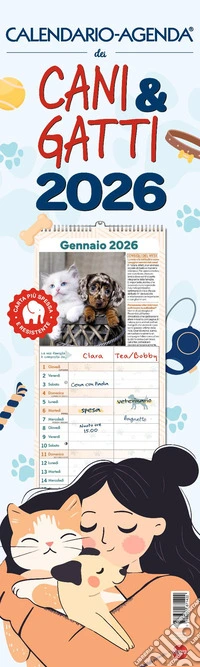 Cani e gatti. Calendario-Agenda 2026 libro