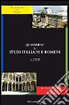 Quaderni di studi italiani e romeni (2007). Vol. 3 libro