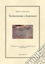 Androne di Alicarnasso. Testimonianze e frammenti