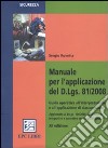 Manuale per l'applicazione del D.Lgs. 81/2008 libro
