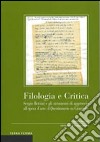 Filologia e critica. Sergio Bettini e gli strumenti di approccio all'opera d'arte: il questionario su Giorgione libro di Finocchi V. (cur.)