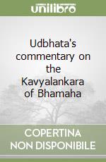 Udbhata's commentary on the Kavyalankara of Bhamaha libro