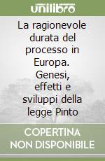 La ragionevole durata del processo in Europa. Genesi, effetti e sviluppi della legge Pinto libro