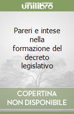 Pareri e intese nella formazione del decreto legislativo libro