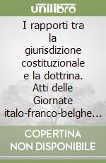 I rapporti tra la giurisdizione costituzionale e la dottrina. Atti delle Giornate italo-franco-belghe di diritto comparato (Pisa, 6-7 marzo 2015) libro