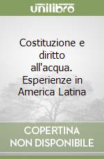 Costituzione e diritto all'acqua. Esperienze in America Latina libro