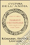 I frammenti e le testimonianze libro di Eraclito