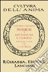 Pensieri di letteratura e filosofia tratti dalle sue prose libro