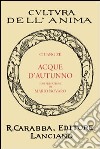 Acque d'autunno libro di Zhuang-zi