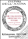 Che cosa significa orientarsi nel pensare libro di Kant Immanuel