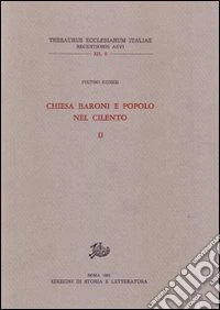 Chiesa, baroni e popoli nel Cilento libro