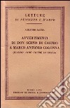 Avvertimenti di don Scipio di Castro a Marco Antonio Colonna quando andò viceré in Sicilia libro di Saitta Armando