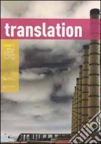 Translation. A transdisciplinary journal (2012). Vol. 1 libro