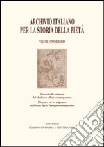 Archivio italiano per la storia della pietà. Vol. 26 libro