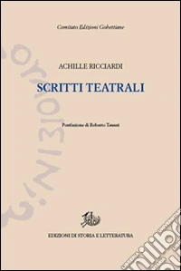 Scritti teatrali libro