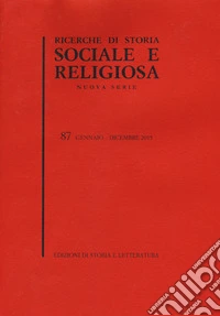 Ricerche di storia sociale e religiosa. Vol. 87 libro