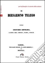 De Bernardino Telesio. Testo latino libro