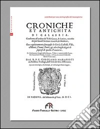 Croniche et antichità di Calabria libro