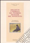 Soggetto e persona nel pensiero francese del Novecento libro