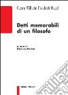 Detti memorabili di un filosofo libro di Hegel Friedrich Merker N. (cur.)